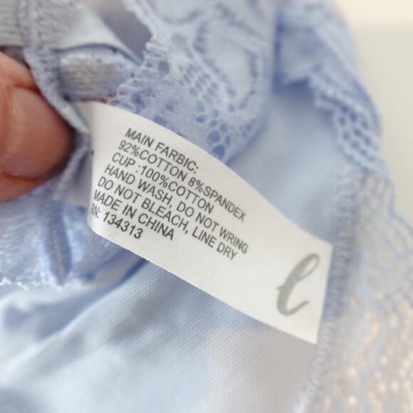 ❤️2 for $ 14❤️NEW Periwinkle Cotton Lace Bra with T back and Adjustable straps - Picture 7 of 7